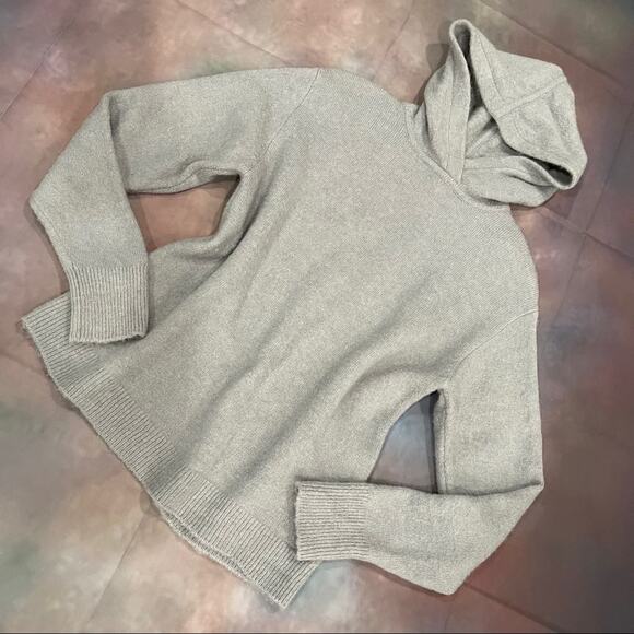 Magaschoni Wool Blend Hoodie Sweatshirt Size M in Light Gray - Picture 2 of 6